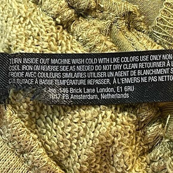 Free People Movement Large Baby Got Track Snap Pants in Olive with Yellow Stripe - Picture 11 of 12